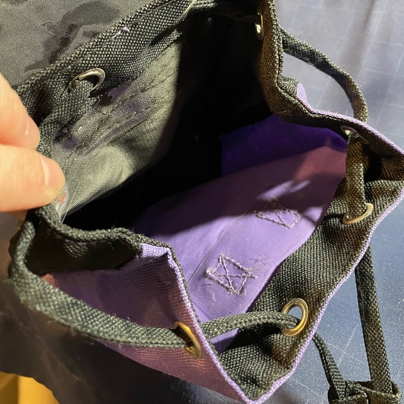 VTG 90s Disney Winnie the Pooh purple/black mini backpack NWOT - Picture 10 of 13
